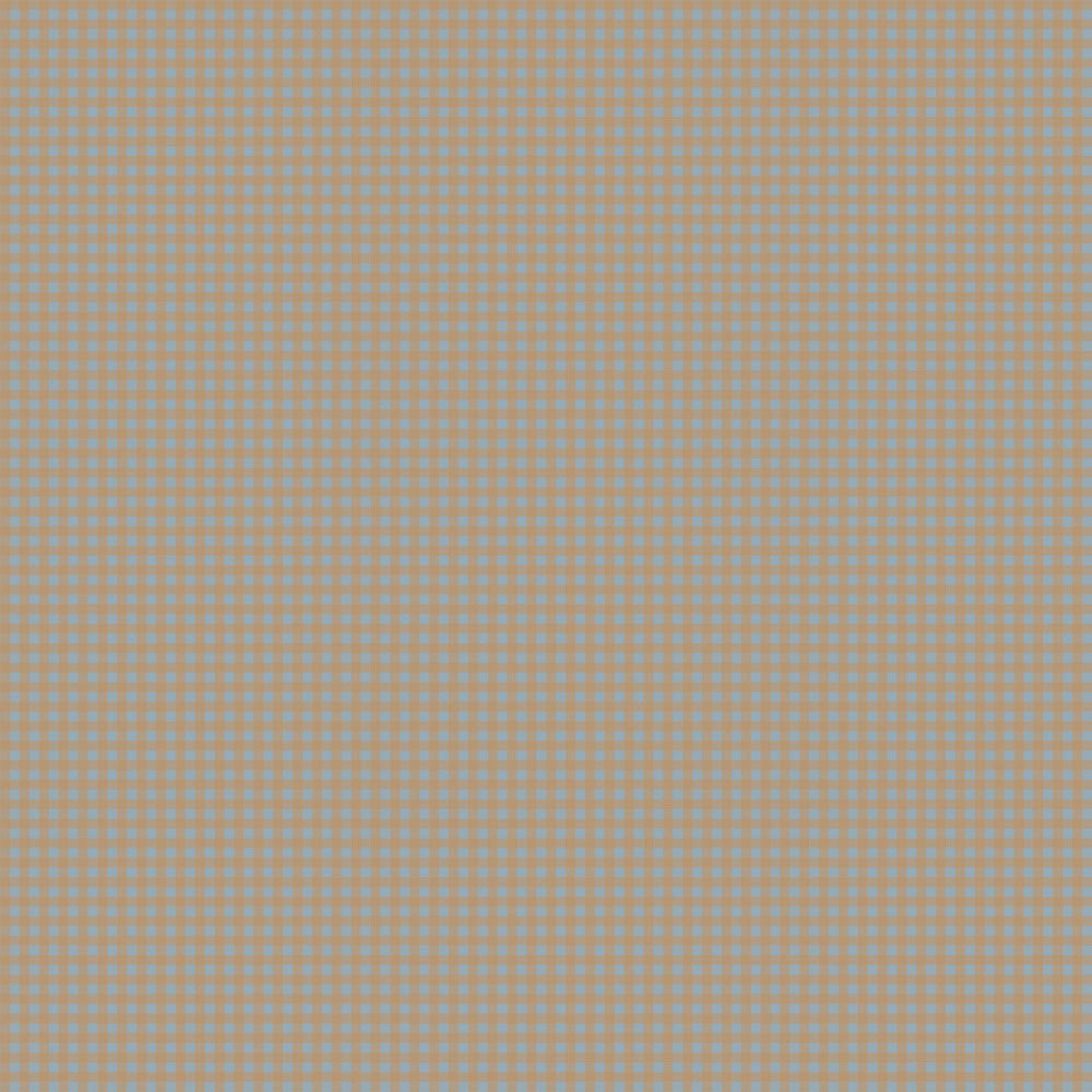 Check Minimini Brown/Blue tapet – Dekornik – produktbild 3
