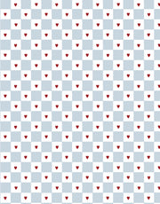 French Hearts Check tapet – Dekornik – produktbild 3