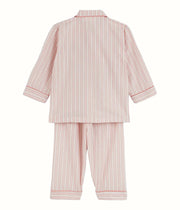 Rosa barnpyjamas Dimanche Rose i bomullspoplin från Sylvie Thiriez
