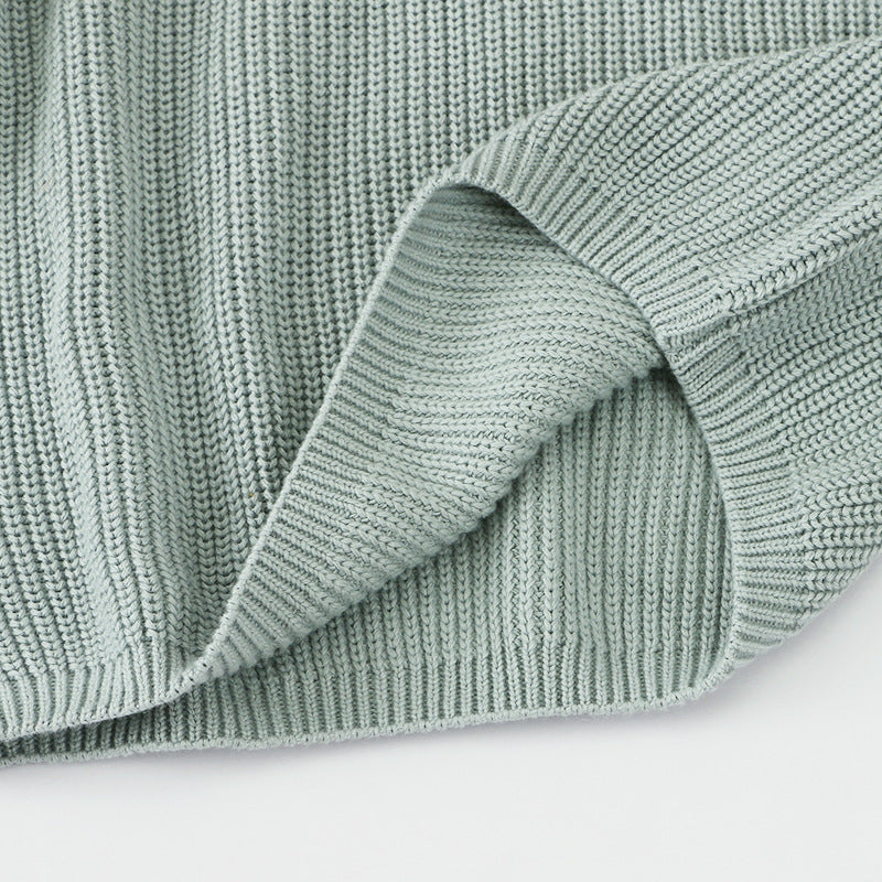 Stickad oversized tröja i bomull – barn – BaraBaby – detaljbild 8