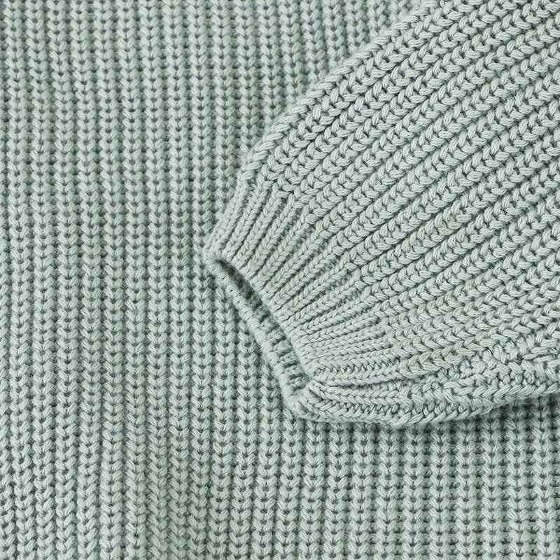 Stickad oversized tröja i bomull – barn – BaraBaby – detaljbild 9