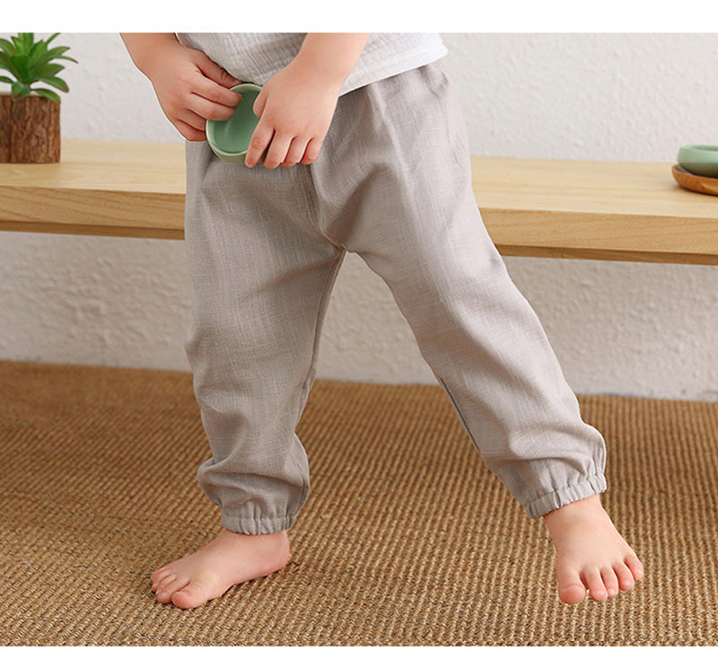 Cotton and linen pants for spring and summer - loose pants for babies and toddlers 