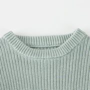 Stickad oversized tröja i bomull – barn – BaraBaby – detaljbild 10