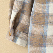 Rutig skjorta för baby & småbarn – beige – BaraBaby – detaljbild 9