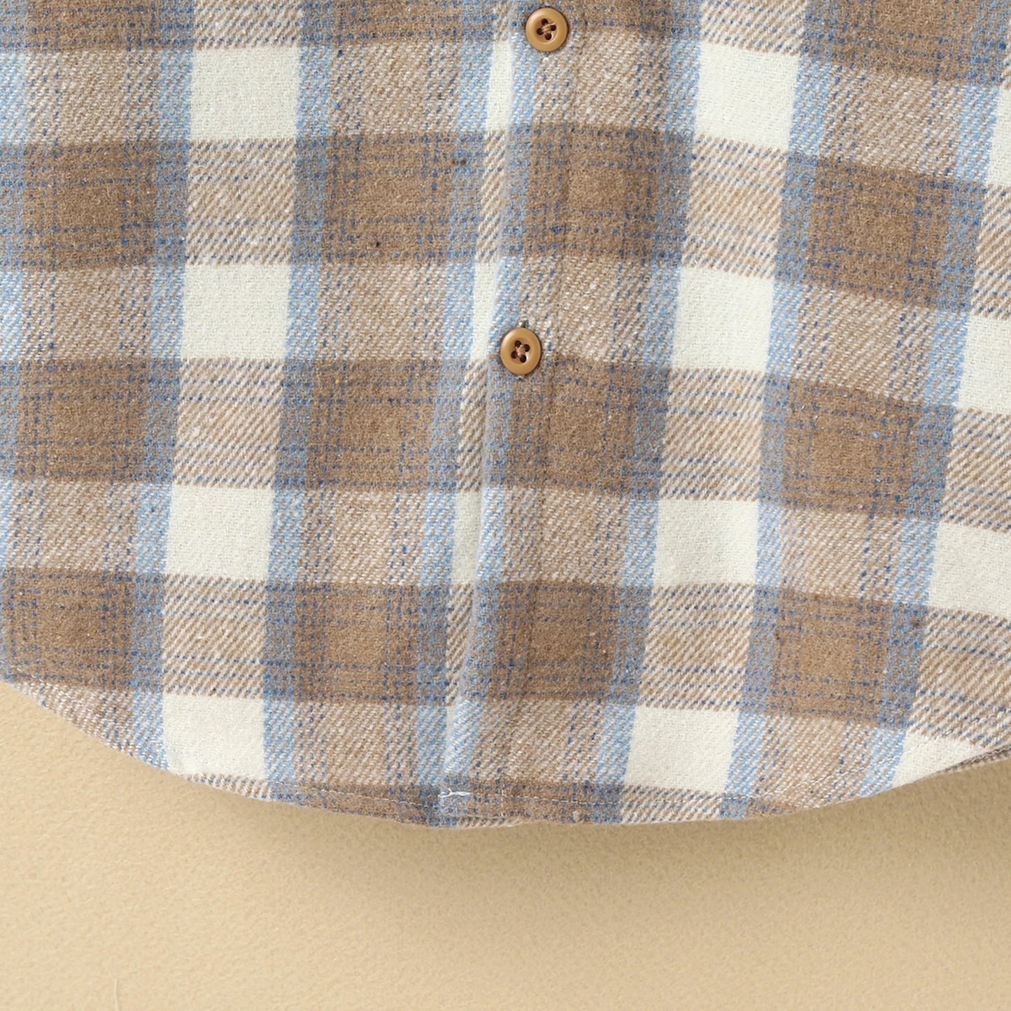 Stylish baby and toddler shirt in checkered pattern with pockets