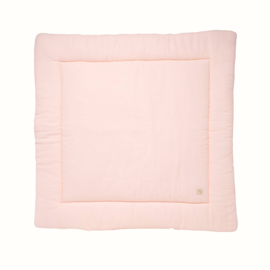 Lekmatta i dubbel muslin – Uni Pétale-rosa 100×100×5 cm