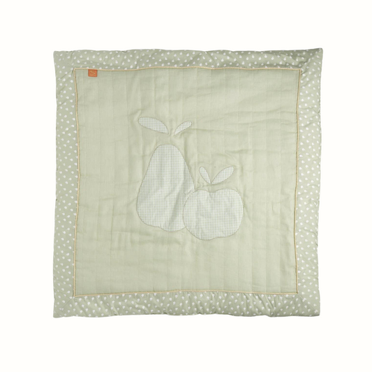 Lekmatta i linne & bomull – Botanica (100×100×2 cm)