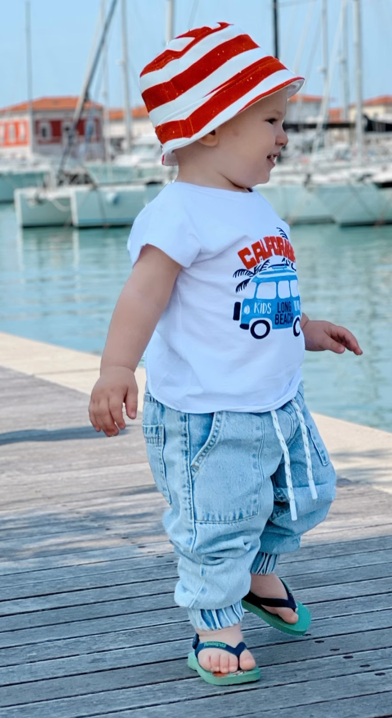 Barcelona loose fit jeans för barn i denim – Charangas – bild 6