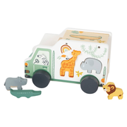 Safari wooden shape sorter truck with animals