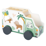 Safari wooden shape sorter truck with animals