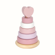 Stapeltorn rosa med hjärta – small foot