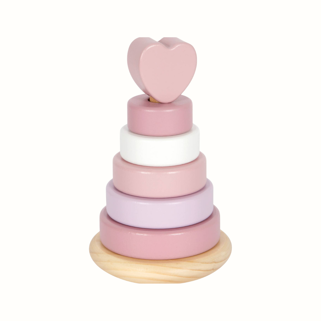 Stapeltorn rosa med hjärta – small foot