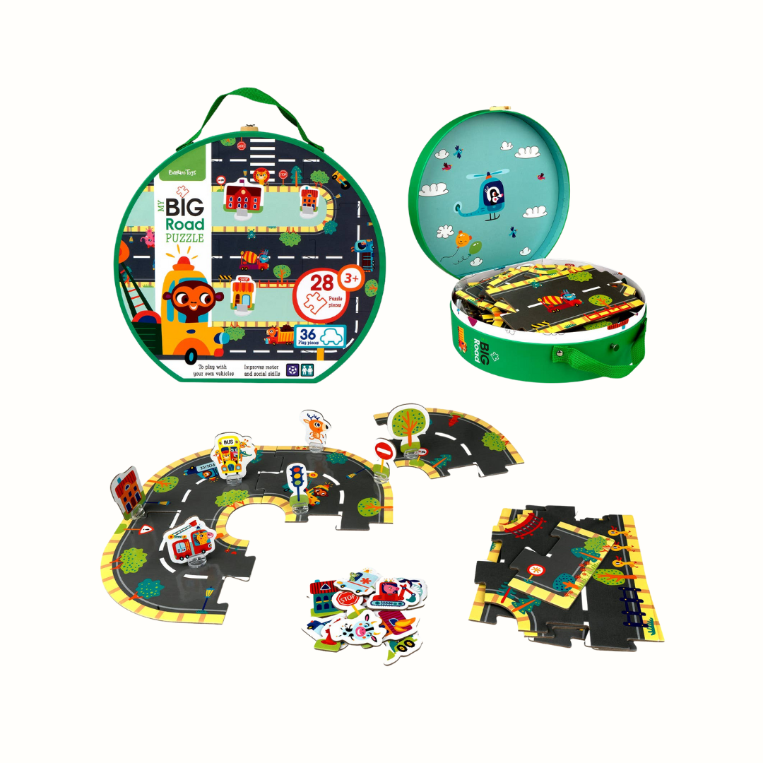 My Big Road vägpussel – 74 delar – Barbo Toys