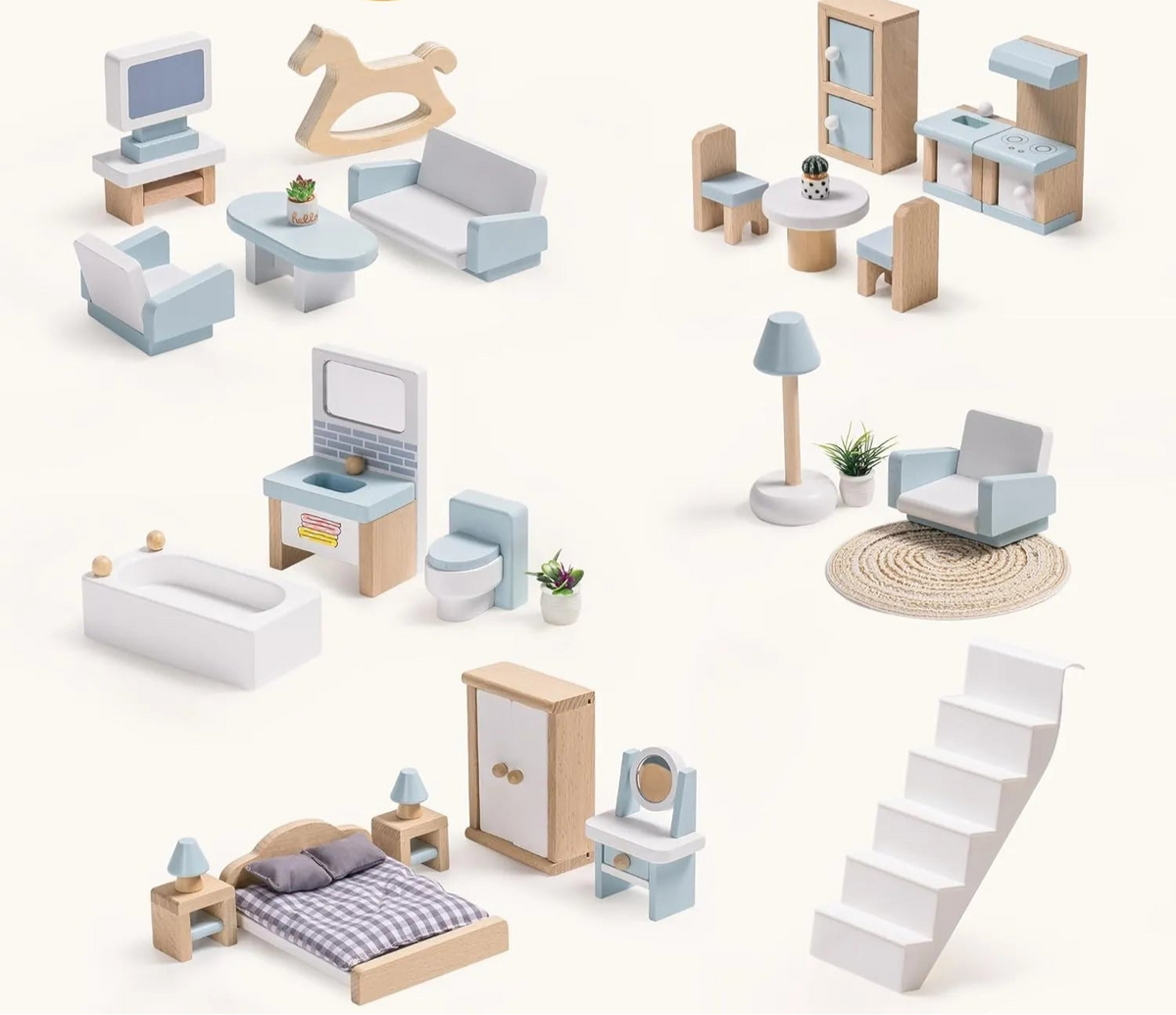 Dockhus Nordic i trä med belysning – BaraBaby, bild 7