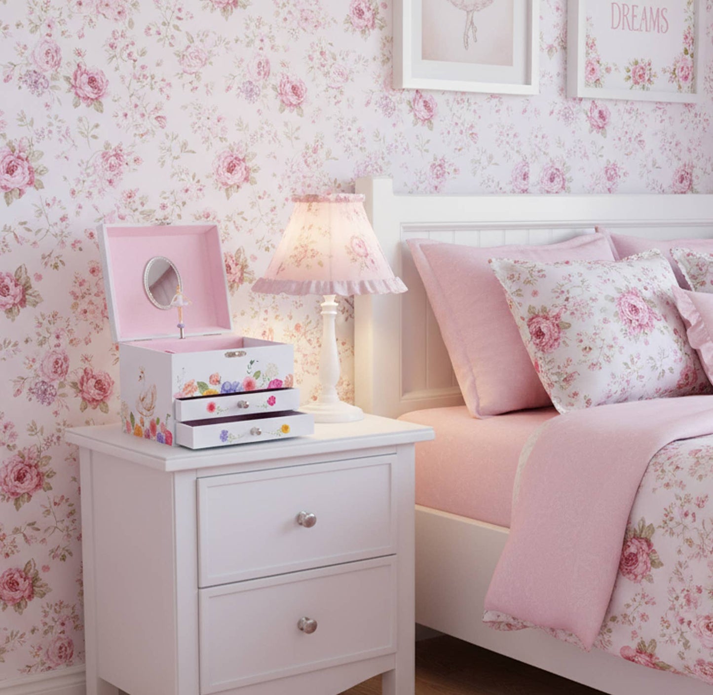 Musiksmyckeskrin för barn – Ballerina med 2 lådor