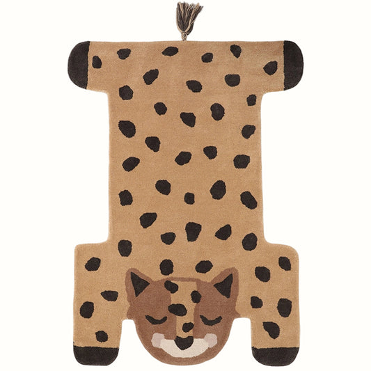 Barnmatta Kumako Leopard – Handtuftad Ullmatta Kids Room / Babyrum