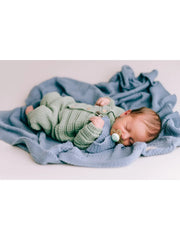 Babyfilt Bara Blue i ekologisk bomull – BaraBaby – detaljbild 2