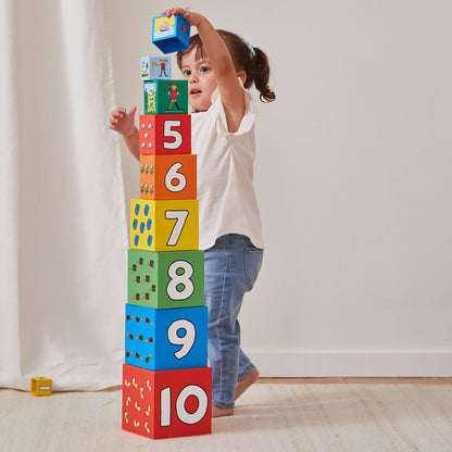 Pippi stapeltorn – 10 stapelkuber i kartong