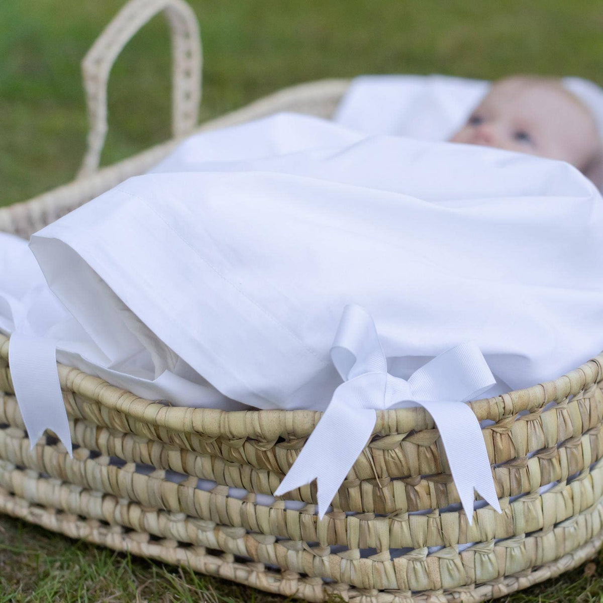 Ekologiskt bäddset baby – Vit percale – Summerville organic – detaljbild 4
