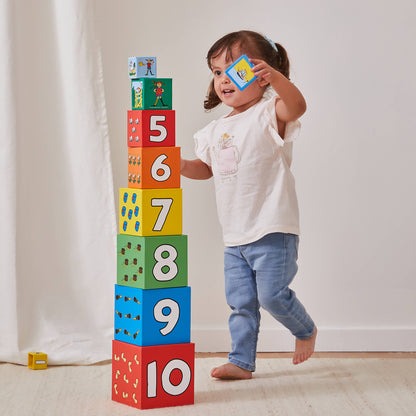 Pippi stapeltorn – 10 stapelkuber i kartong