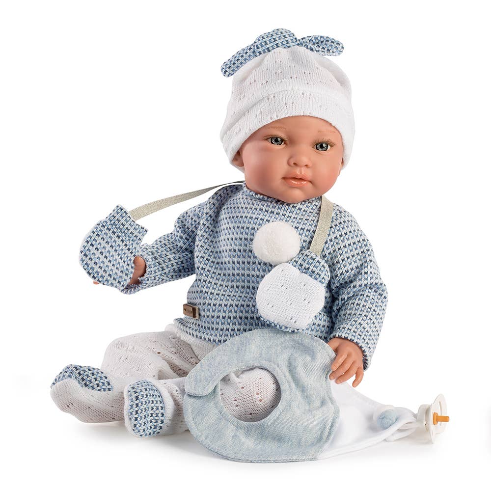 Handgjord babydocka Thiago med ljud – 42 cm
