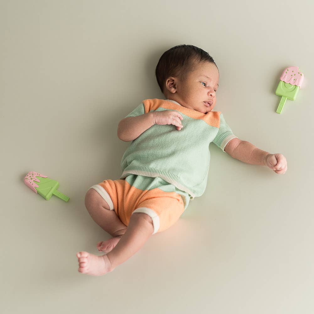 Babyset Nyfödd Mint – T-shirt & Shorts i Ekologisk Bomull | Micu Micu