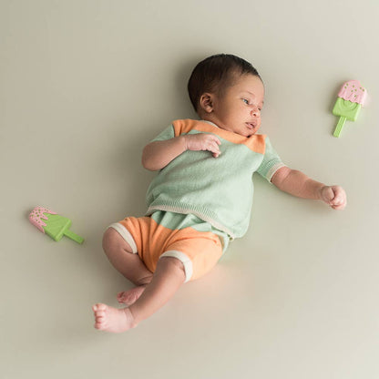 Babyset Nyfödd Mint – T-shirt & Shorts i Ekologisk Bomull | Micu Micu