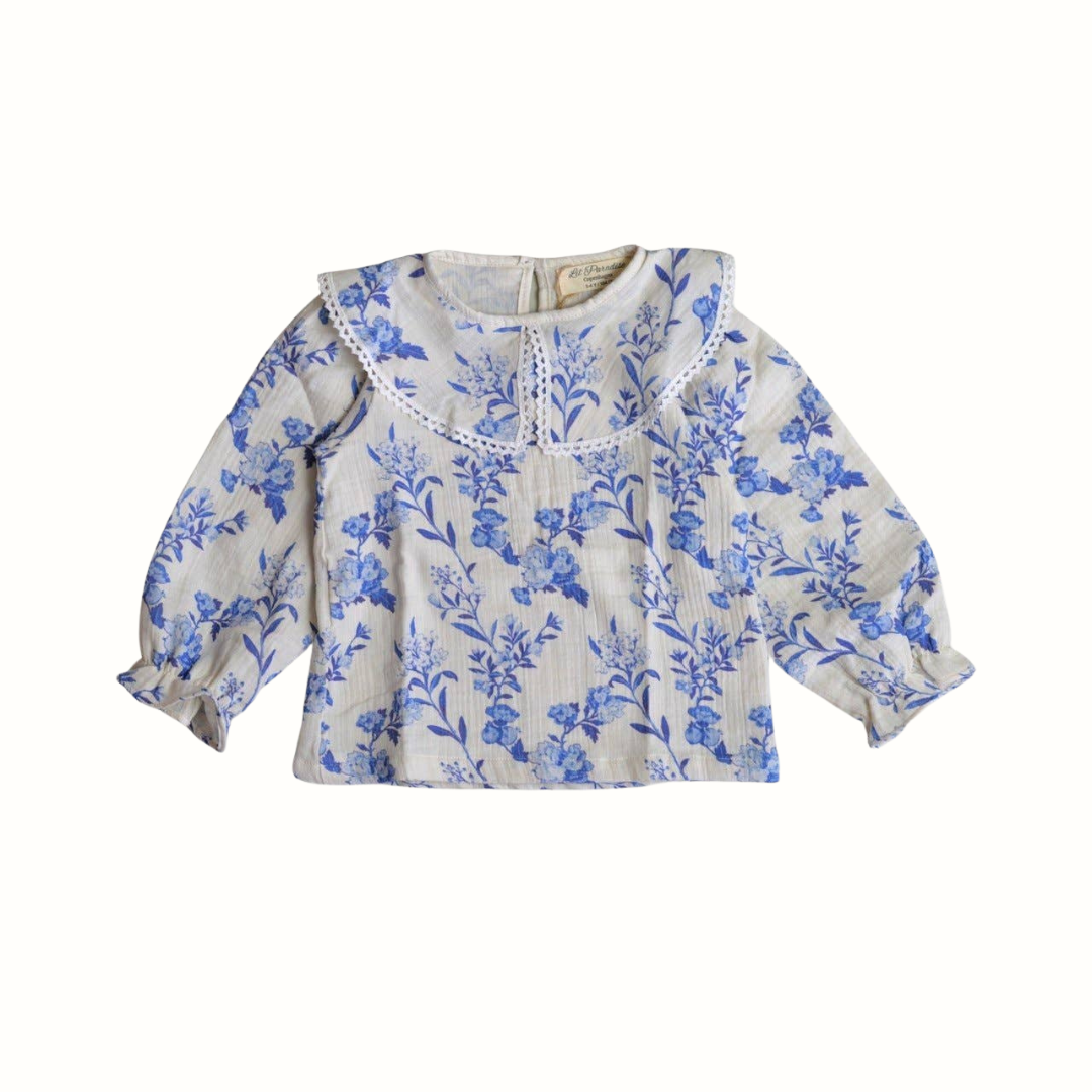 Bloom blus i ekologisk muslin – Lil' Paradise Copenhagen – detaljbild 2
