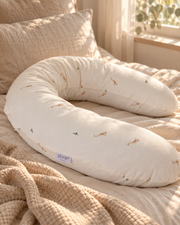Nursing pillow in organic cotton – Farm 160 × 30 cm