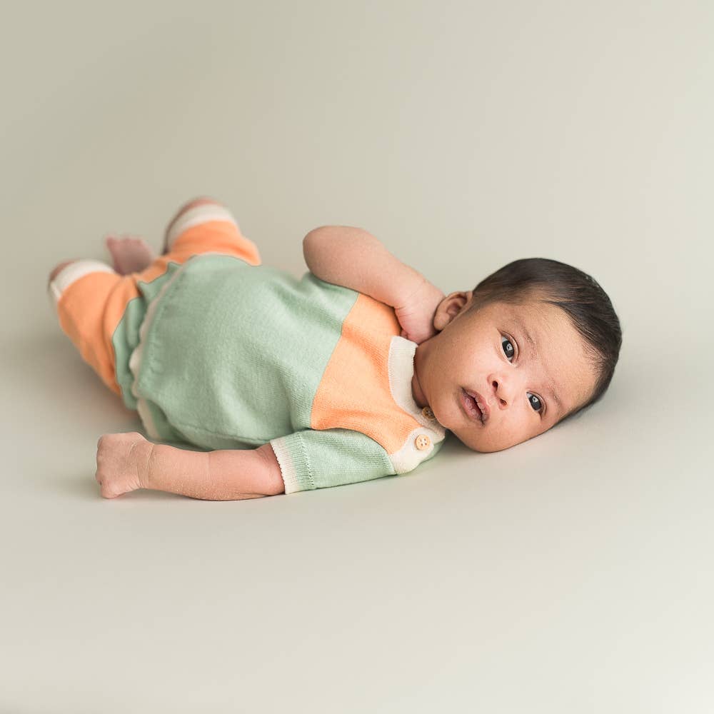 Babyset Nyfödd Mint – T-shirt & Shorts i Ekologisk Bomull | Micu Micu