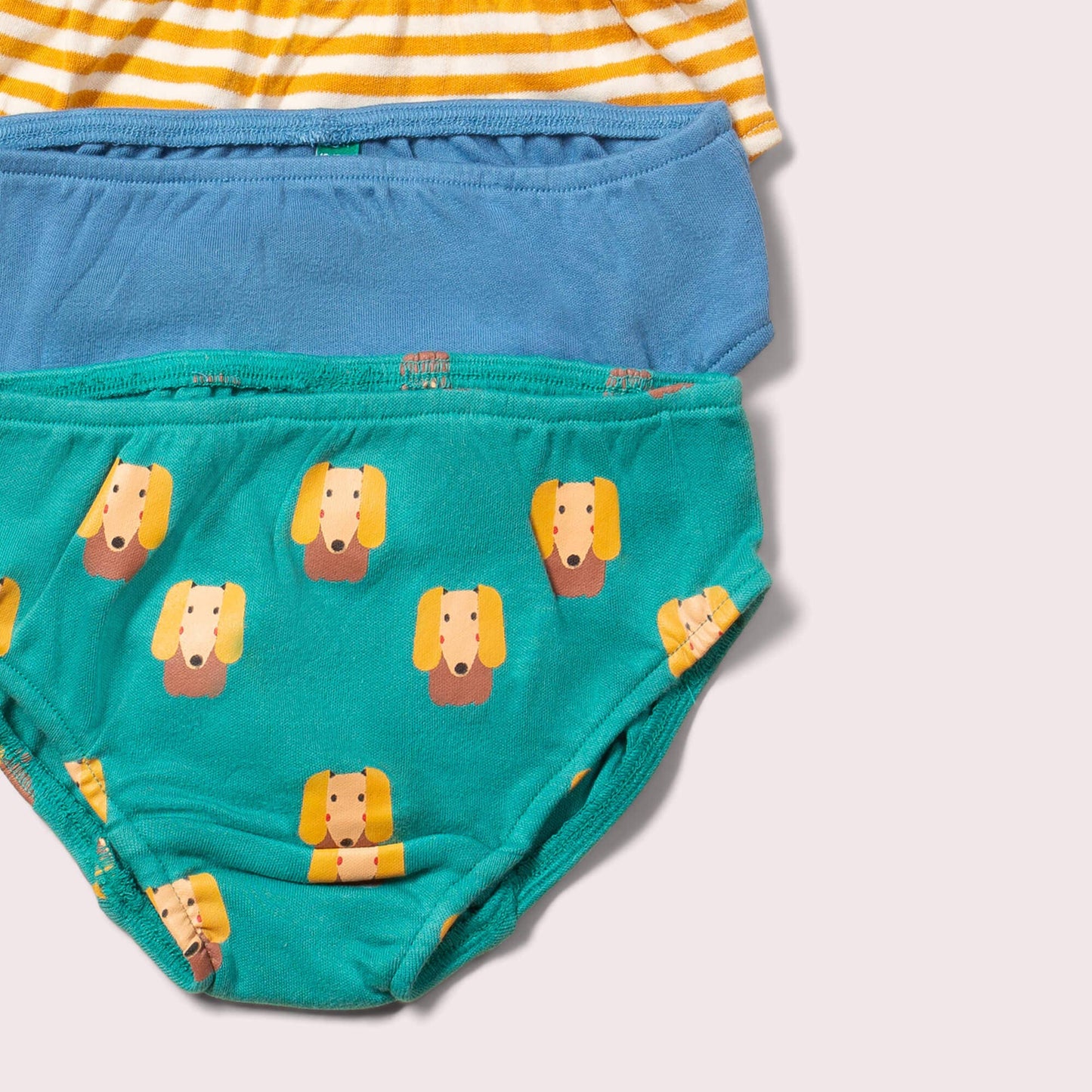 Ekologiska barnunderbyxor 3-pack – Little Dogs (unisex, GOTS & Fairtrade) | Little Green Radicals