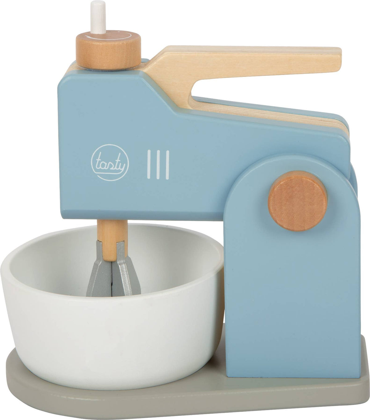 Mixer-set Tasty i trä med skål och bakingredienser