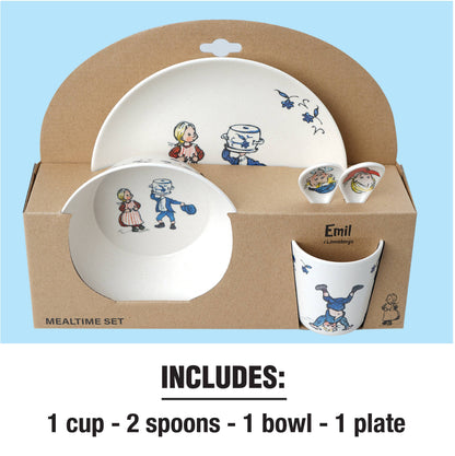 Emil i Lönneberga melamin måltidsset för barn – 5 delar