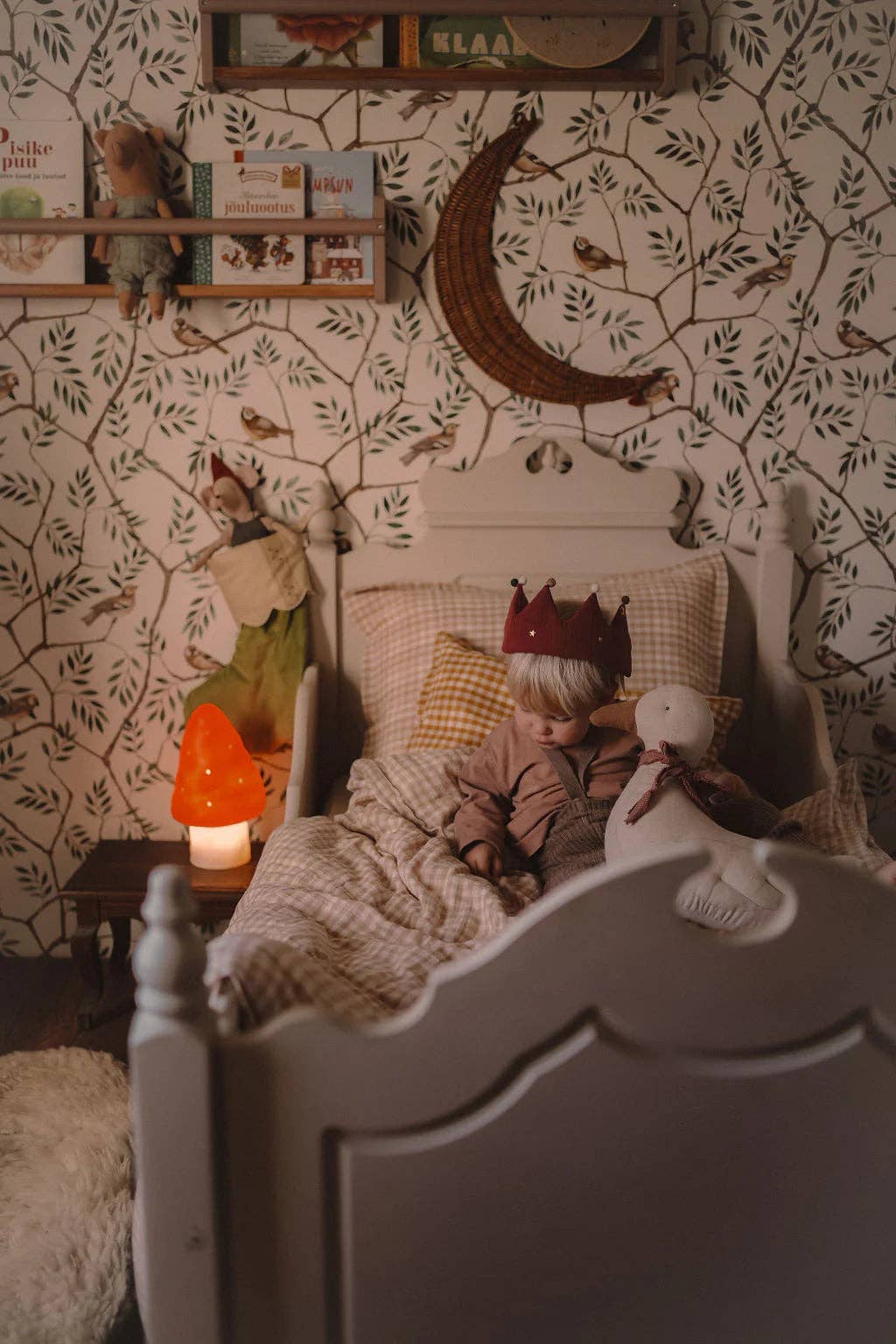 Julstrumpa Olive i Sammet & Japansk Bomull | 37 cm med Upphängning