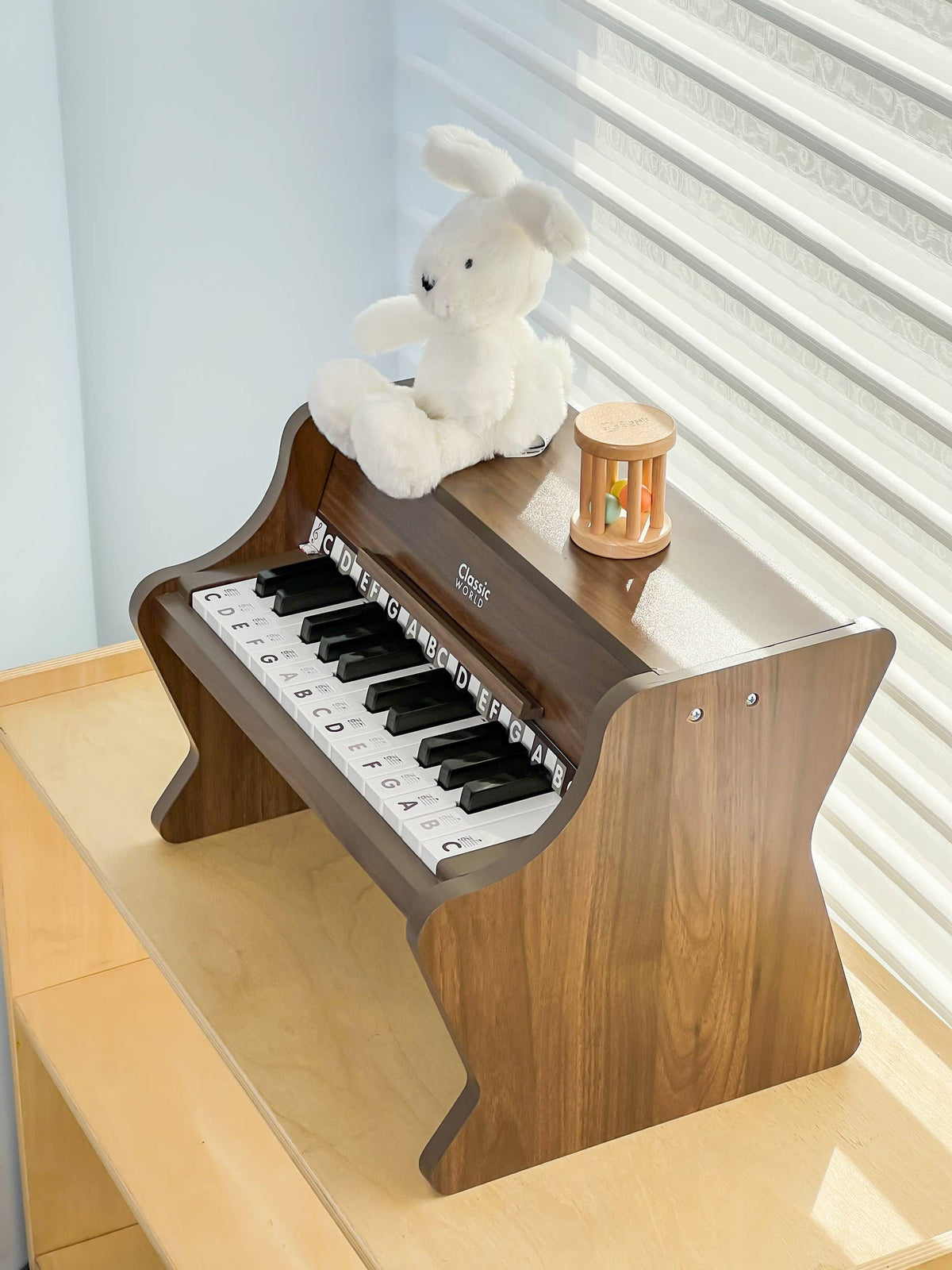 Klassiskt piano i trä för barn, 40 cm