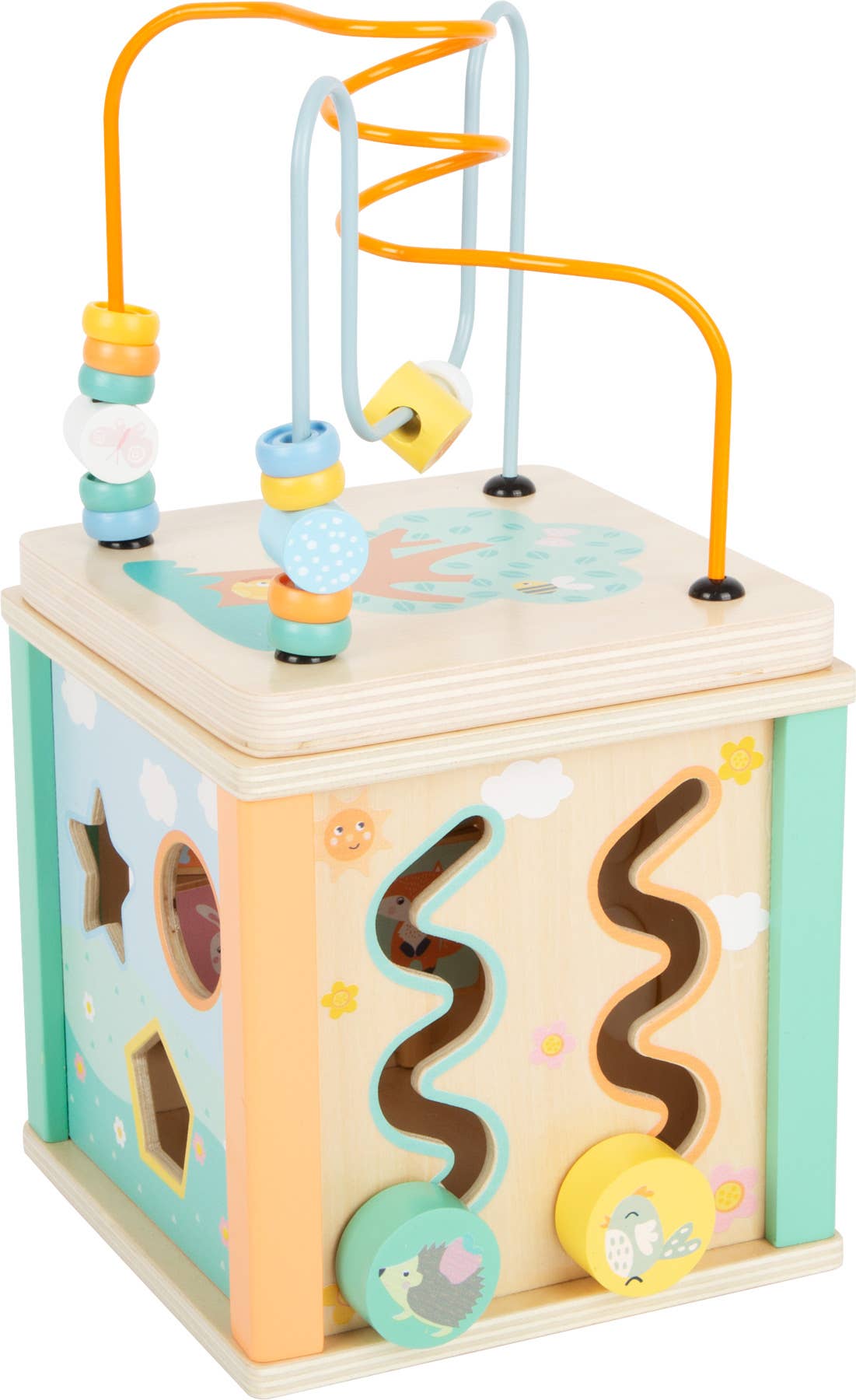 Aktivitetskub Pastell i trä – small foot, bild 2