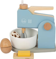 Mixer-set Tasty i trä med skål och bakingredienser