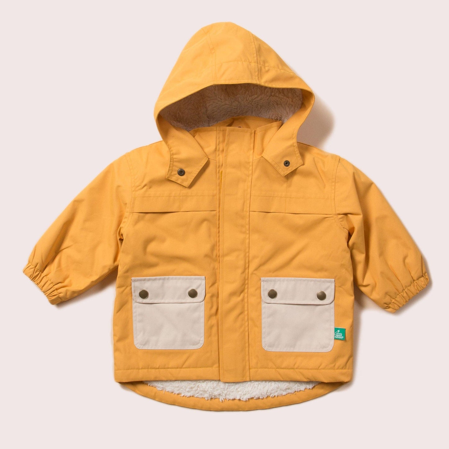 Vinterjacka barn – Gold Recycled Waterproof (100% återvunnen & vattentät 5 000 mm) | Little Green Radicals