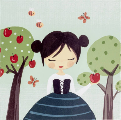 Musiksmyckeskrin för barn – Äppelflicka med låda