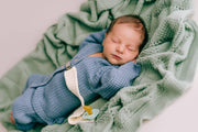 Babyfilt Diamond mint i ekologisk bomull – micu micu – detaljbild 3