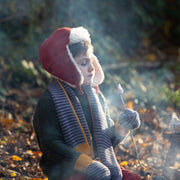 Vintermössa barn i sherpa – Red – Little Green Radicals EU – produktbild 9