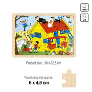 Pippi träpussel med ram – Barbo Toys, bild 3