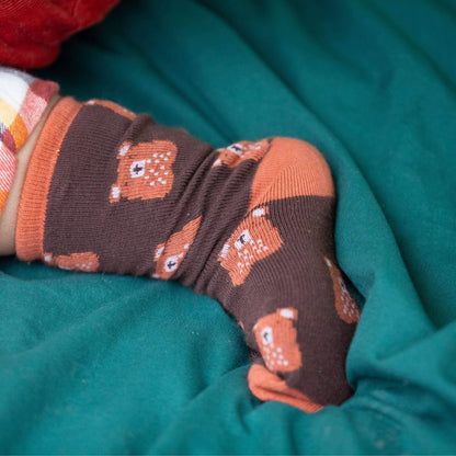 Ankelstrumpor barn 3-pack – Teddy Bear (ekologisk bomull) | Little Green Radicals