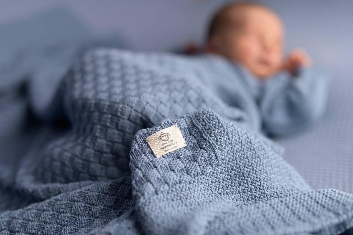 Babyfilt Square Jeans i ekologisk bomull | Micu Micu – produktbild 3