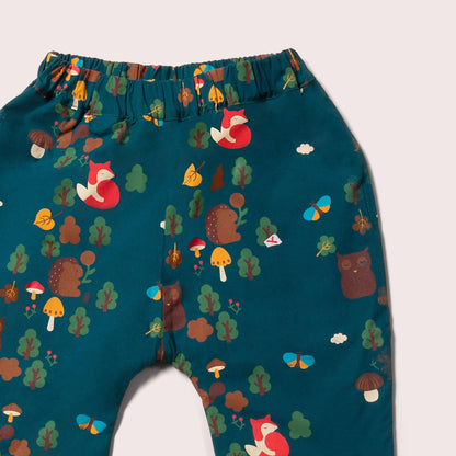 Fodrade parachute-joggers i ekologisk bomull – Enchanted Forest | Little Green Radicals