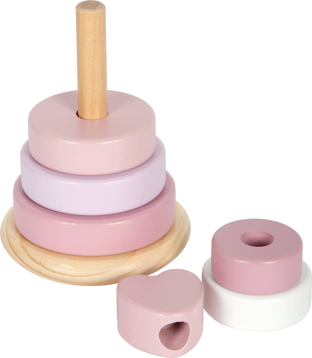Stapeltorn rosa med hjärta – small foot, bild 2