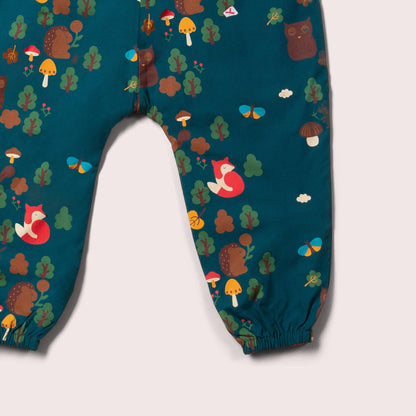 Fodrade parachute-joggers i ekologisk bomull – Enchanted Forest | Little Green Radicals