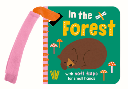 Barnvagnsbok med filtflikar – In the Forest