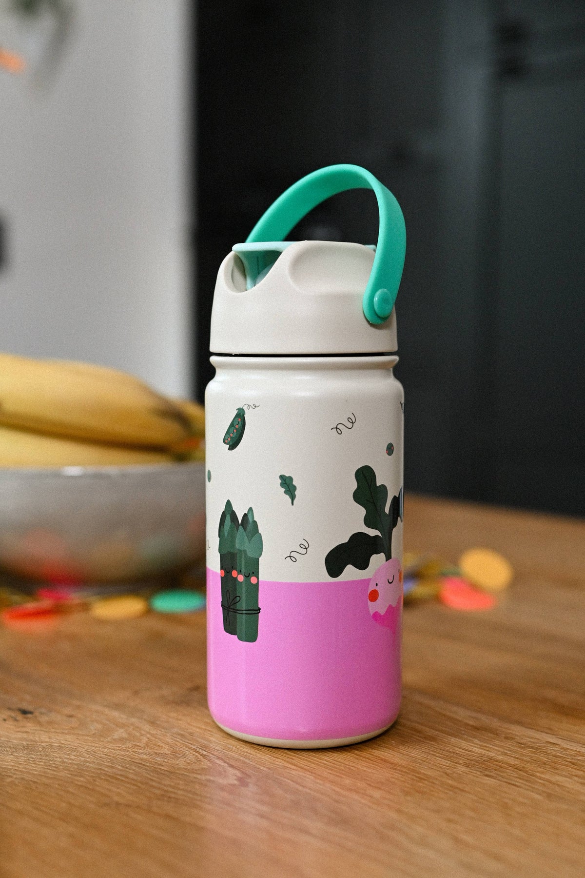 Isolerad vattenflaska Veggie Pals 420 ml – the cotton cloud – detaljbild 5