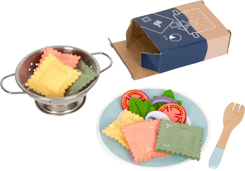 Pasta Chef Set – leksaksmat & kökstillbehör i trä/filt